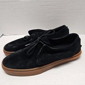 Mens Clear Weather Black Suede Tie Shoes Sneakers Santora 12